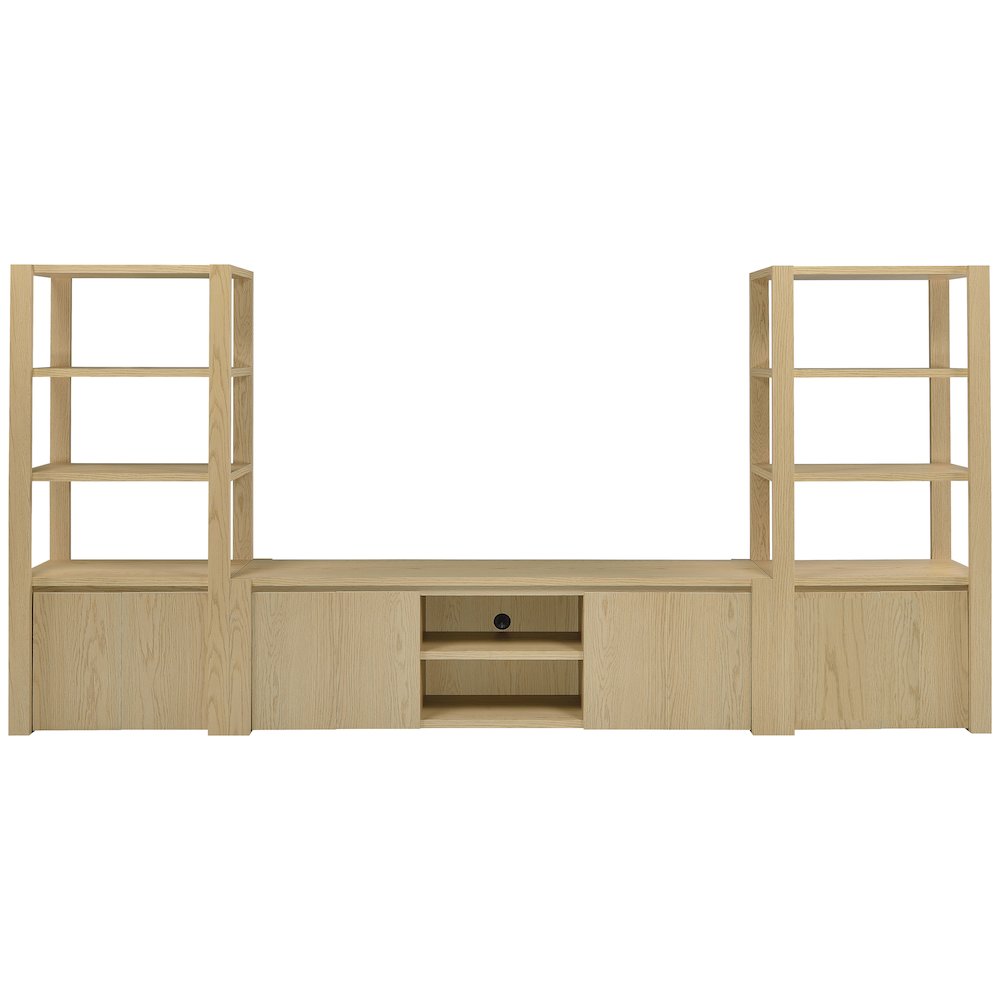 Laurelton 78-inch 4-door TV Stand Media Console Light Oak