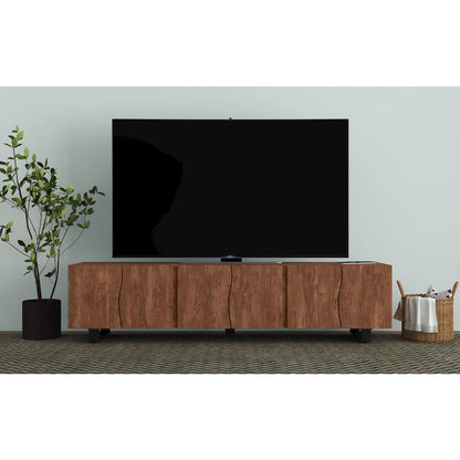 Trask 86-inch Wood TV Stand Media Console Mango Brown