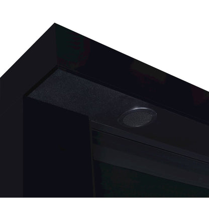 Mallory TV Stand Fireplace Console Bluetooth Speaker Black High Gloss