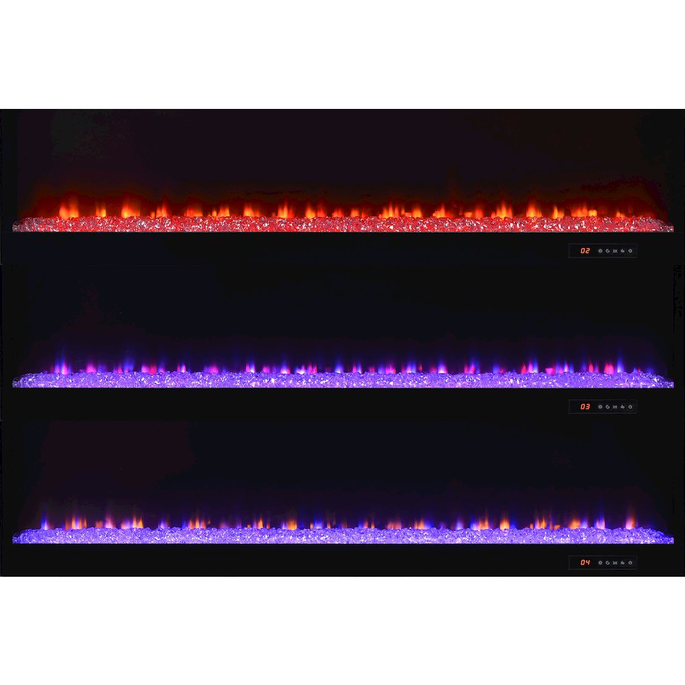 Mallory TV Stand Fireplace Console Bluetooth Speaker Black High Gloss