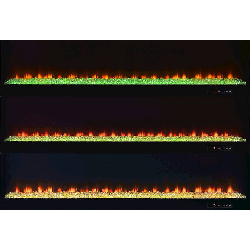 Mallory TV Stand Fireplace Console Bluetooth Speaker Black High Gloss