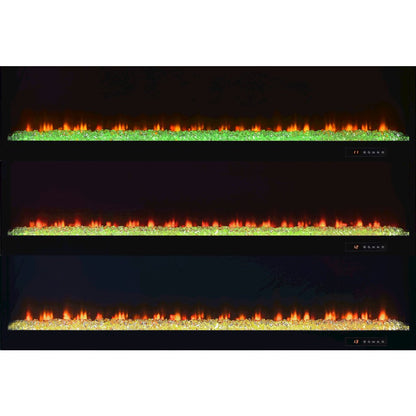 Mallory TV Stand Fireplace Console Bluetooth Speaker Black High Gloss
