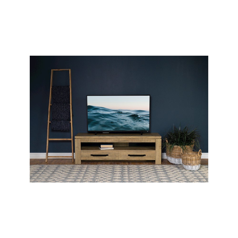 Elkton 2-drawer Engineered Wood 59" TV Stand Mango