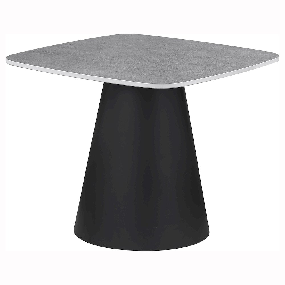 Eason 2-piece Cocktail Coffee Table Set Concrete and Black