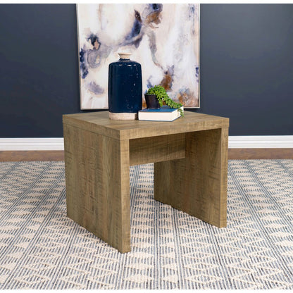 Lynette Square Engineered Wood End Table Mango