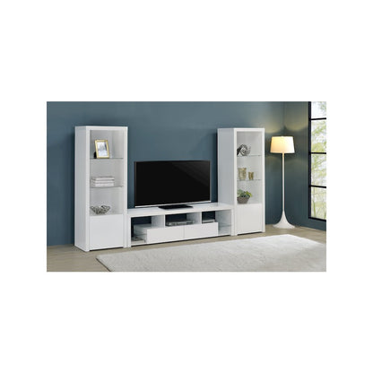 Jude 3-piece 71" TV Entertainment Center White High Gloss