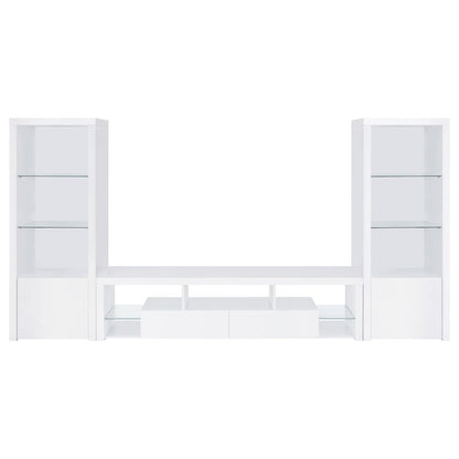Jude 3-piece 71" TV Entertainment Center White High Gloss