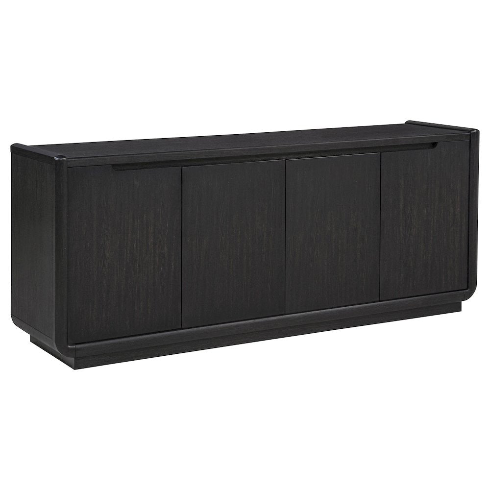 Leandro 72-inch 4-door TV Stand Media Console Burnished Black