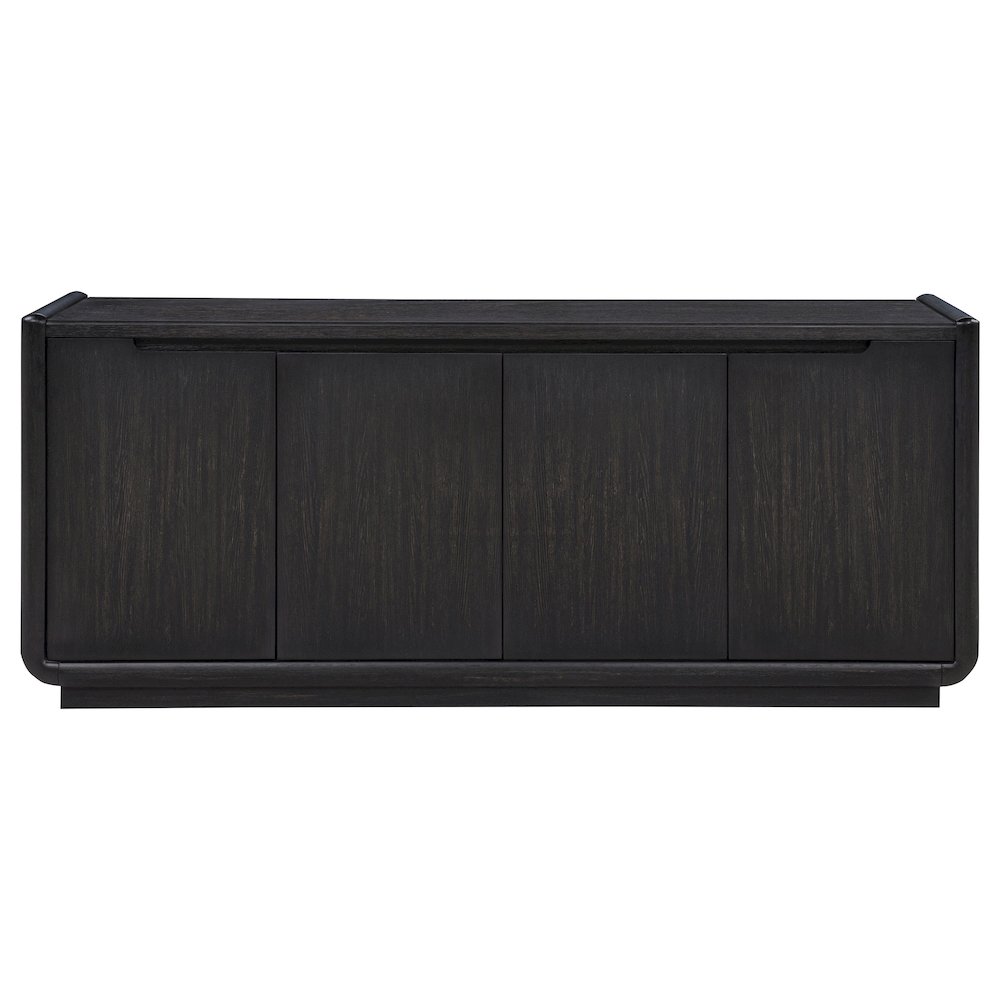Leandro 72-inch 4-door TV Stand Media Console Burnished Black