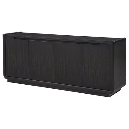 Leandro 72-inch 4-door TV Stand Media Console Burnished Black
