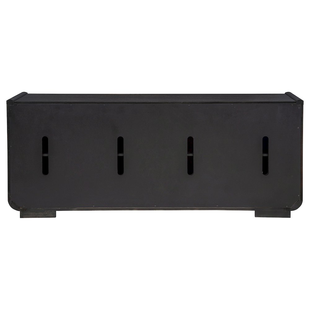 Leandro 72-inch 4-door TV Stand Media Console Burnished Black
