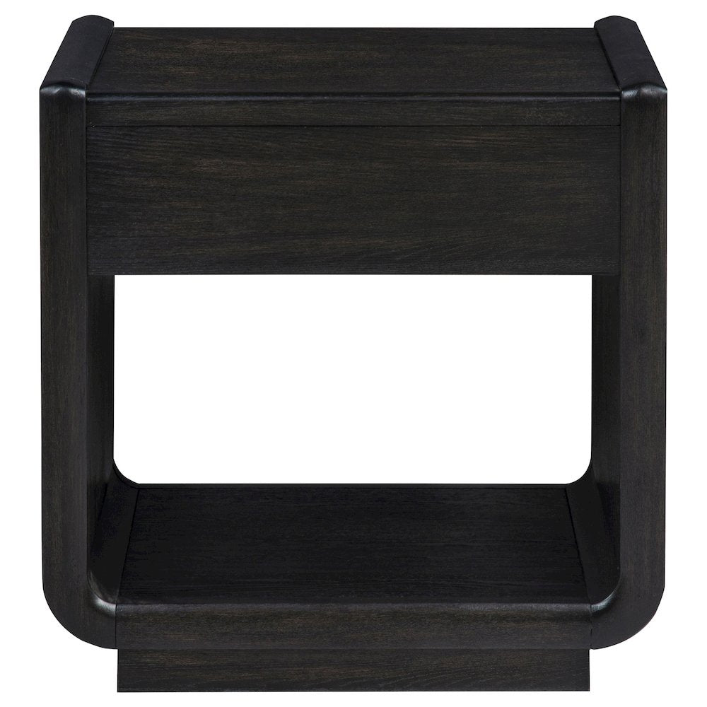 Leandro 1-drawer Wood Occasional Side End Table Burnished Black