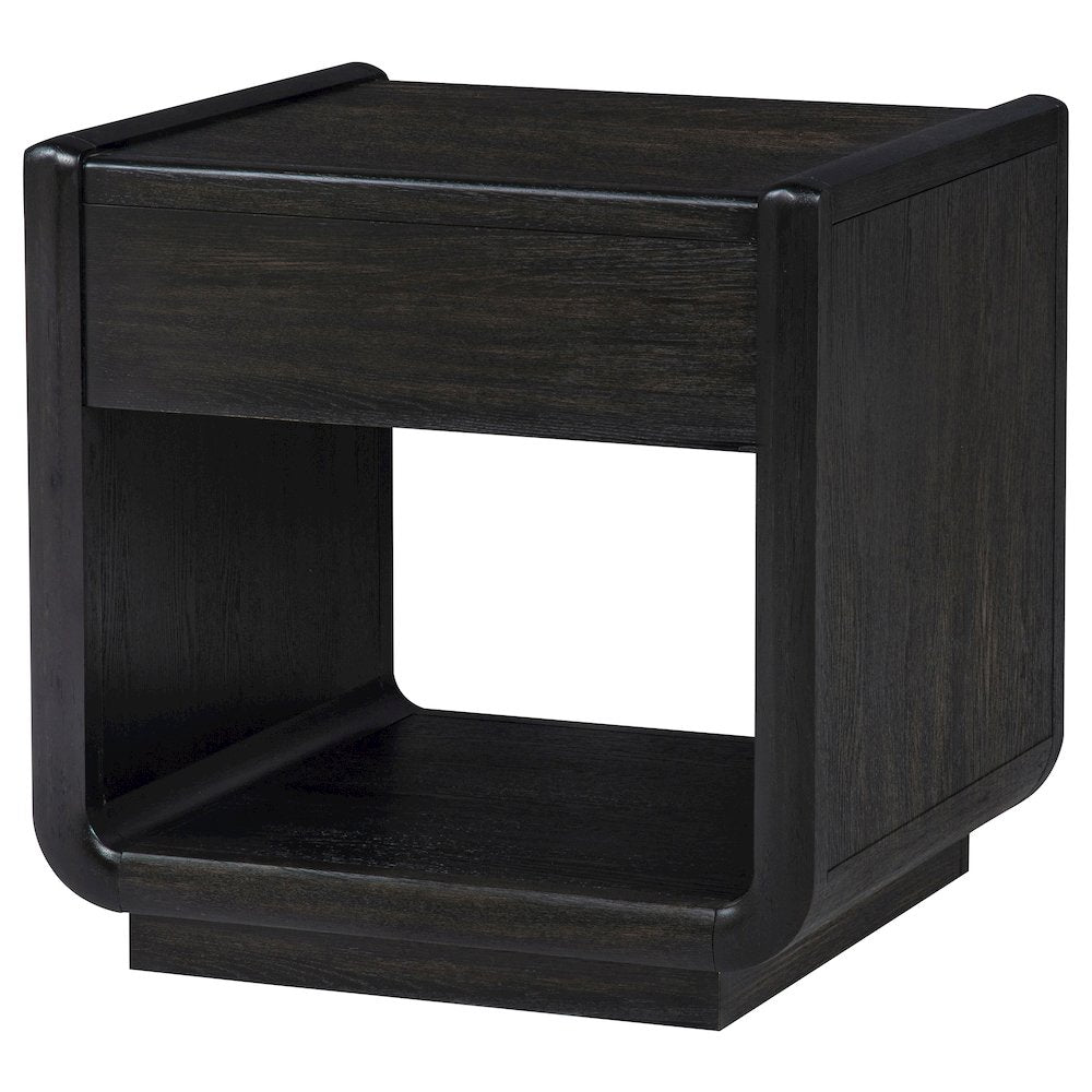 Leandro 1-drawer Wood Occasional Side End Table Burnished Black