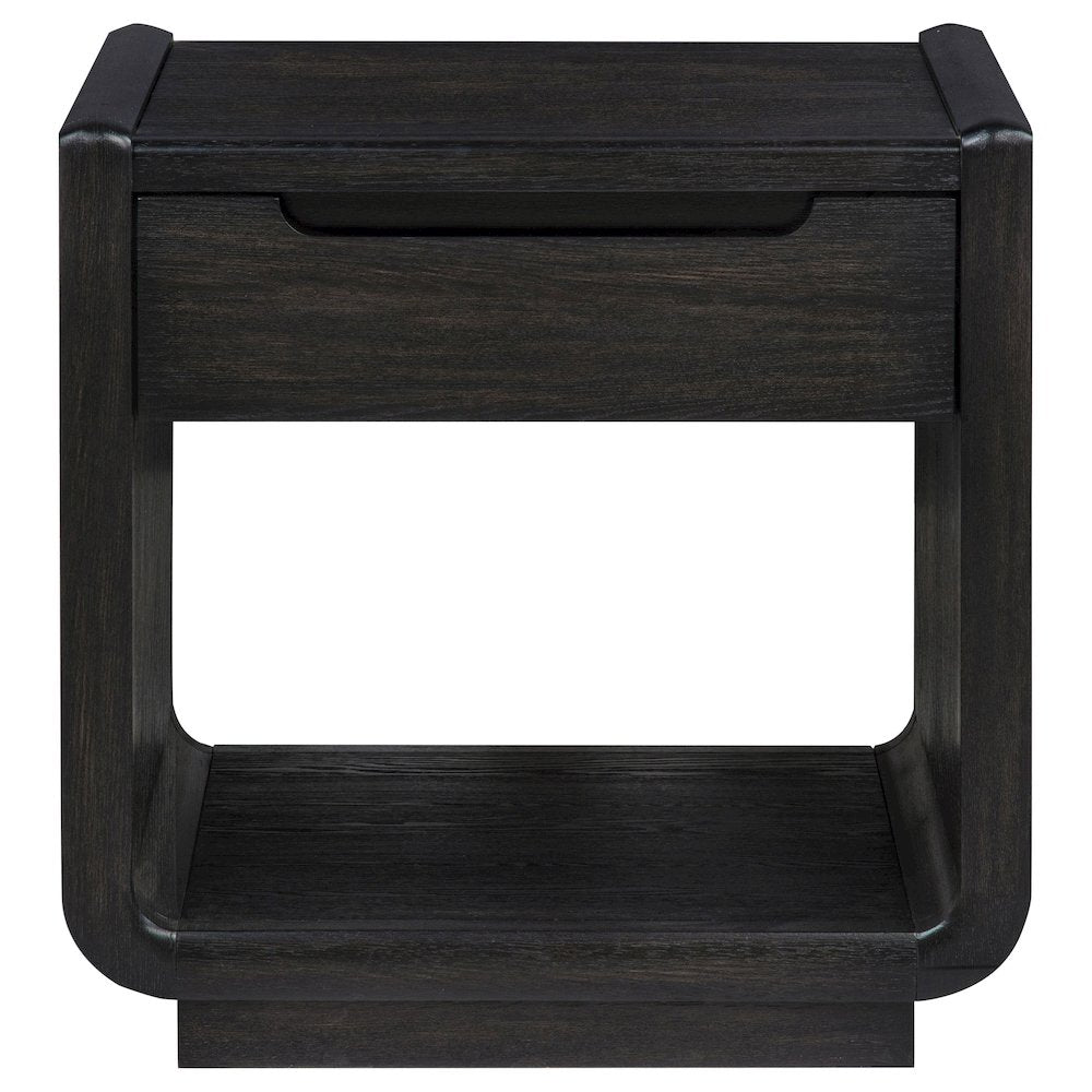 Leandro 2-piece Wood Coffee and End Table Set Burnished Black