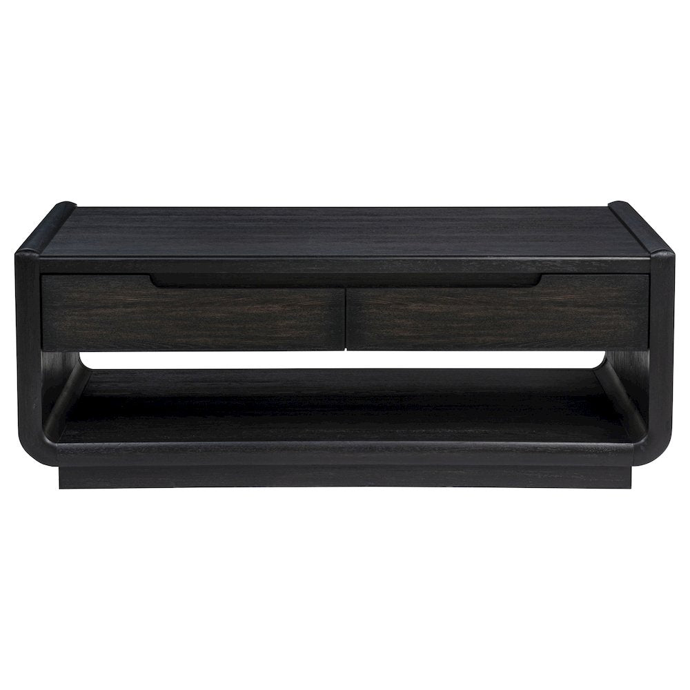 Leandro 2-piece Wood Coffee and End Table Set Burnished Black