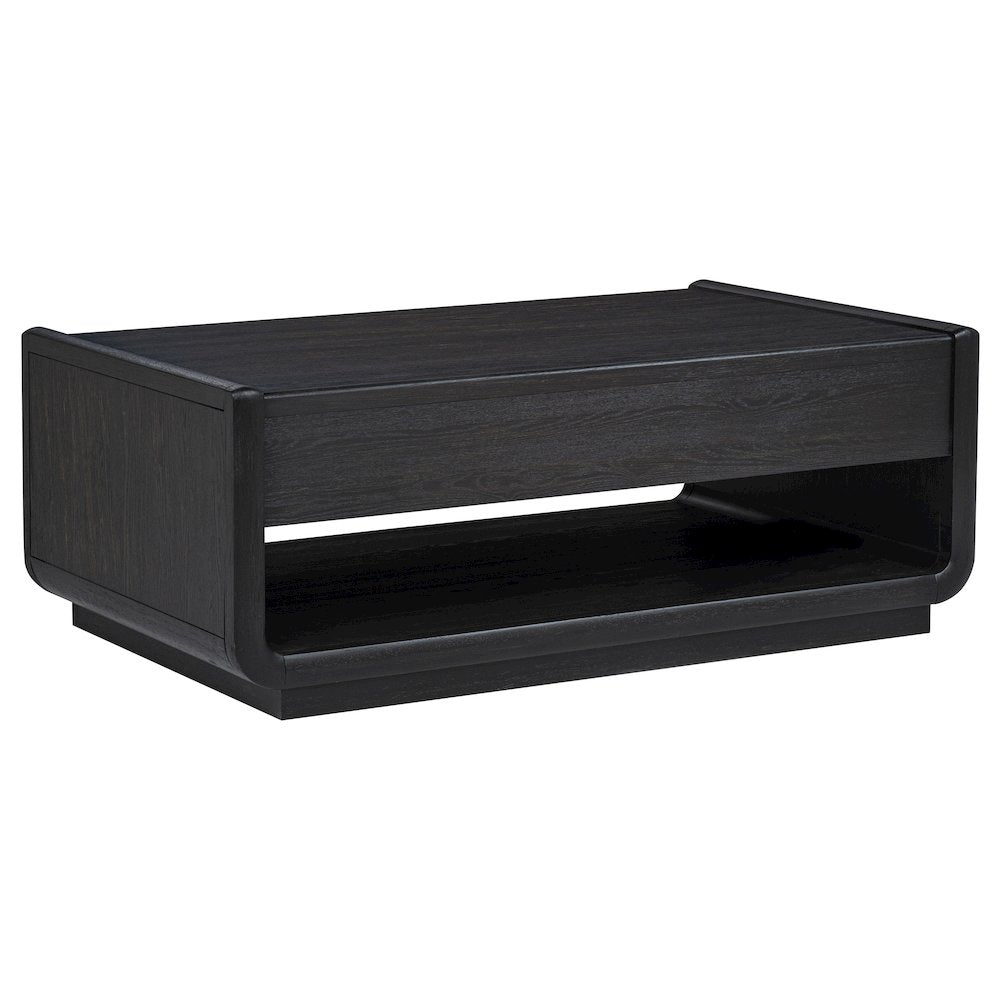 Leandro 2-piece Wood Coffee and End Table Set Burnished Black