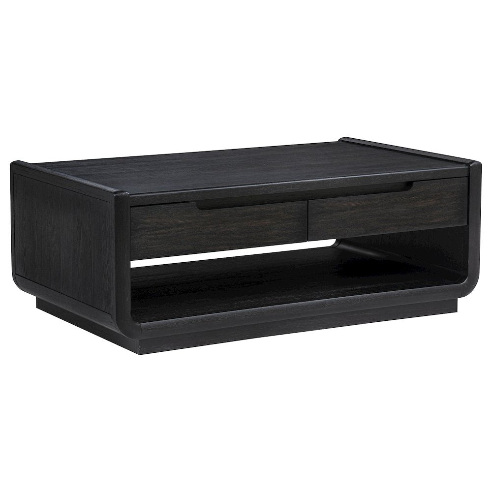 Leandro 3-piece Wood Coffee and End Table Set Burnished Black