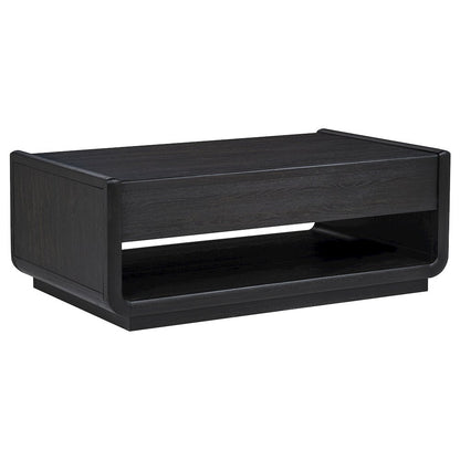Leandro 3-piece Wood Coffee and End Table Set Burnished Black