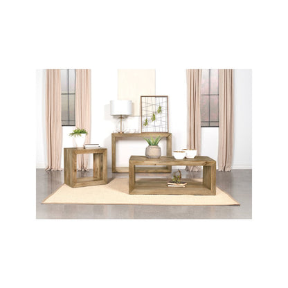 Benton Rectangular Solid Wood End Table Natural