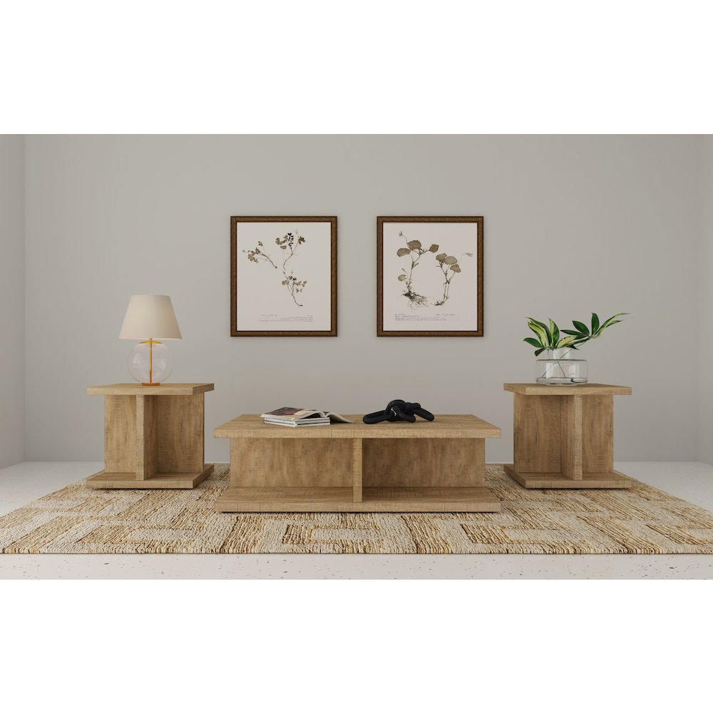 Cortona 3-piece Coffee and End Table Set Mango
