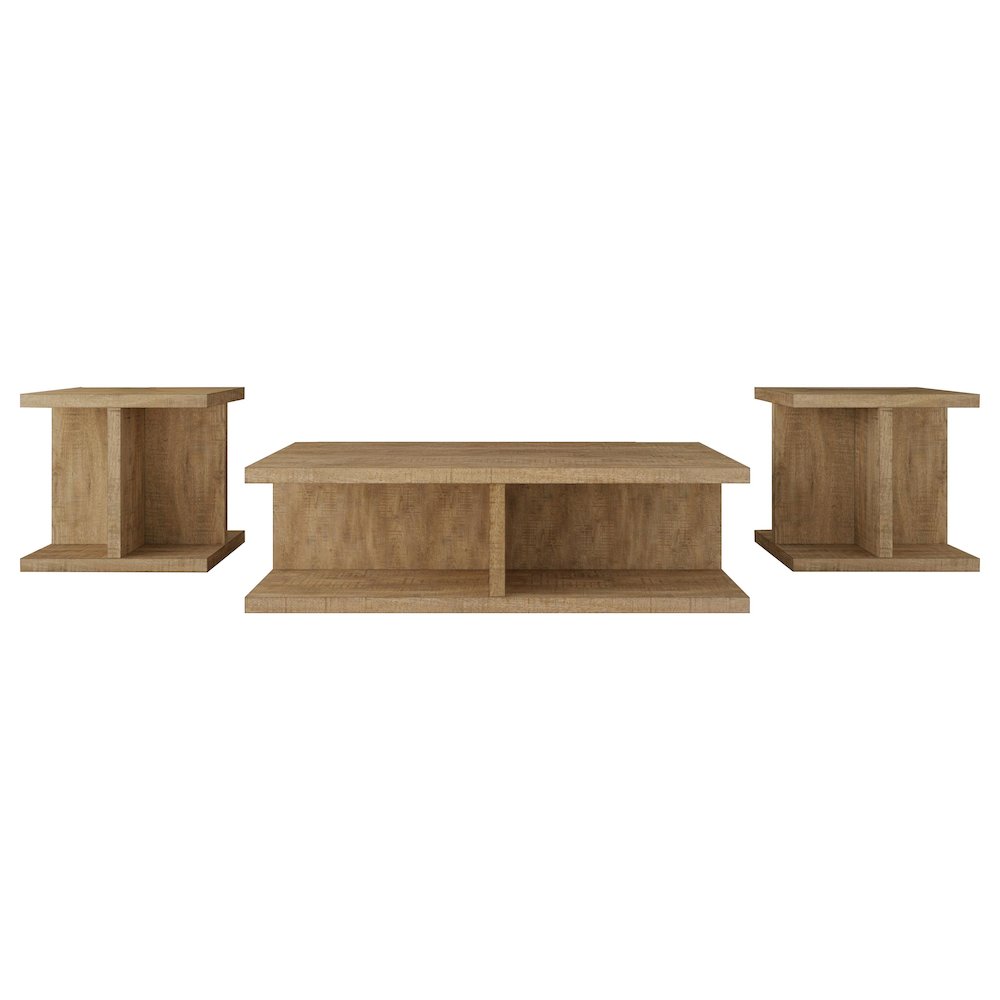 Cortona 3-piece Coffee and End Table Set Mango