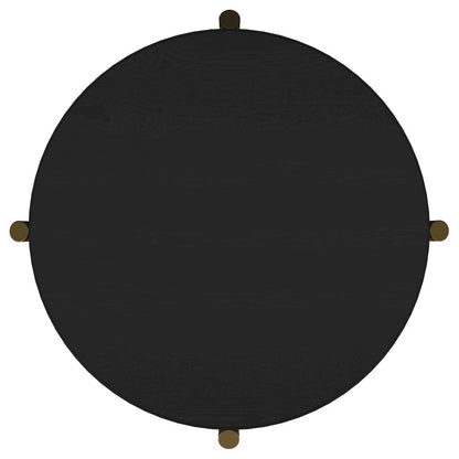 Arini 2-piece Round Coffee and End Table Set Black