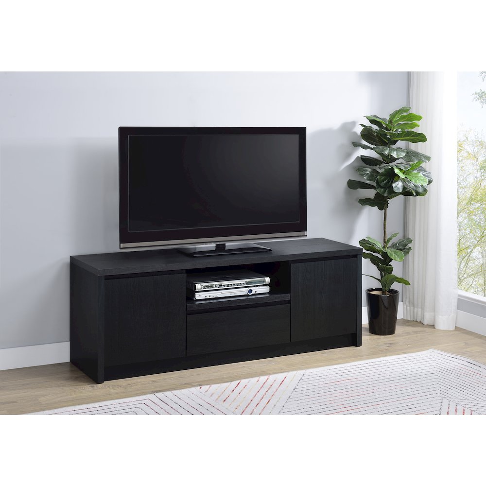 Winfield 60-inch 2-door TV Stand Media Console Black