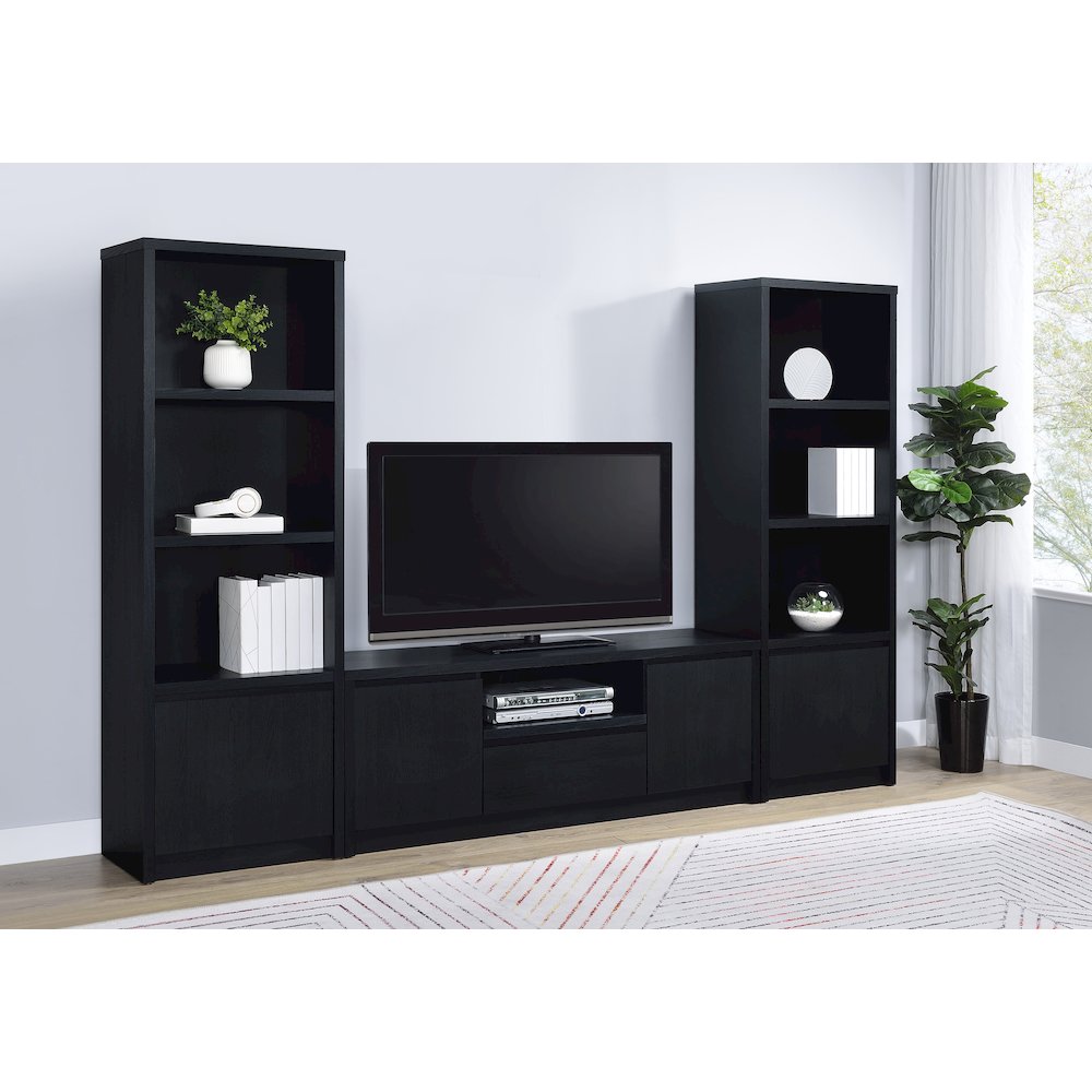Winfield 60-inch 2-door TV Stand Media Console Black