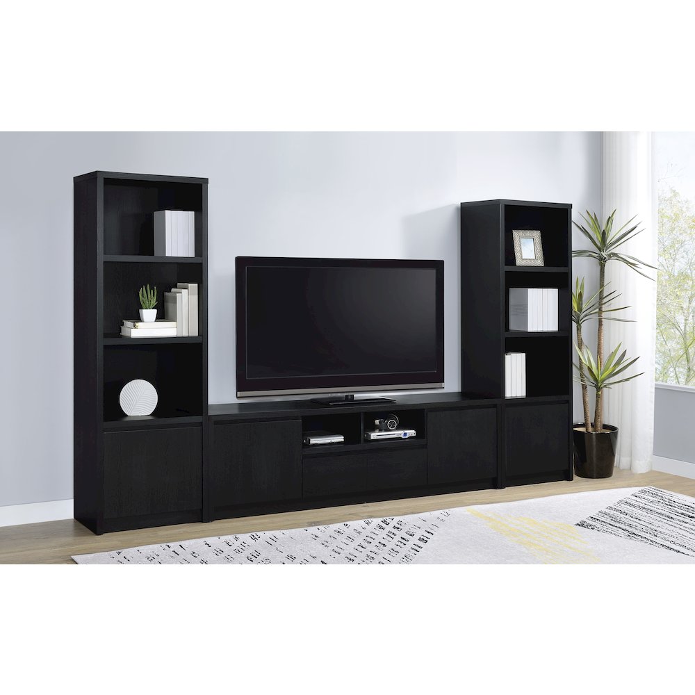 Winfield 78-inch 2-door TV Stand Media Console Black