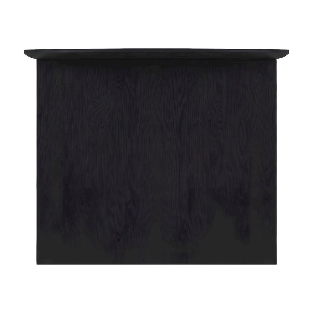 Melamine Square End Table with Engineered Wood Core for Living Room, Black