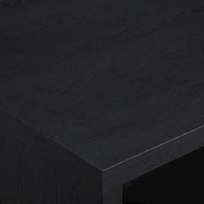 Melamine Square End Table with Engineered Wood Core for Living Room, Black