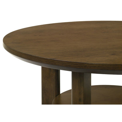 Ottowa 3-piece Round Wood Coffee Table Set Brown