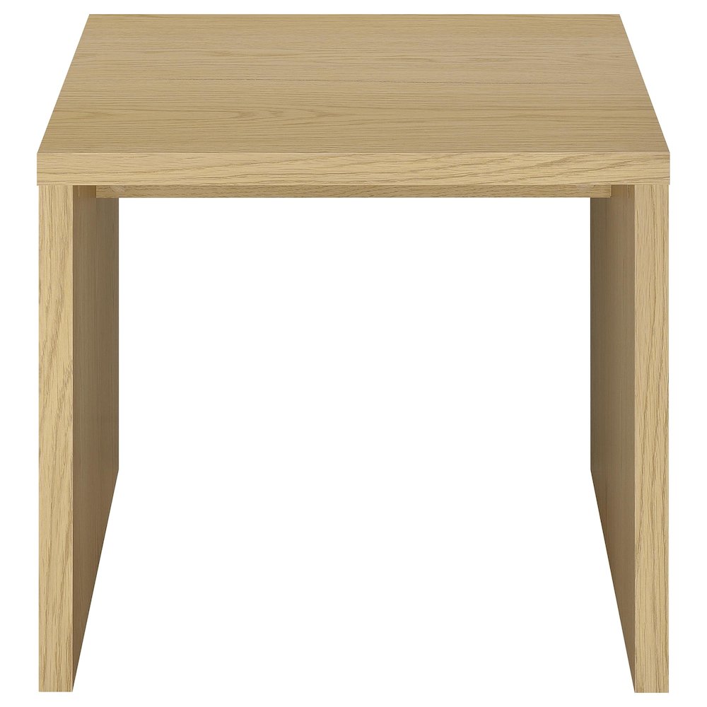 Canoga Engineered Wood Accent Side End Table Light Oak
