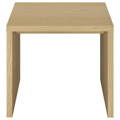 Canoga Engineered Wood Accent Side End Table Light Oak