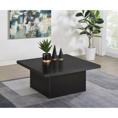 Devar Square Engineered Wood Cocktail Coffee Table Black