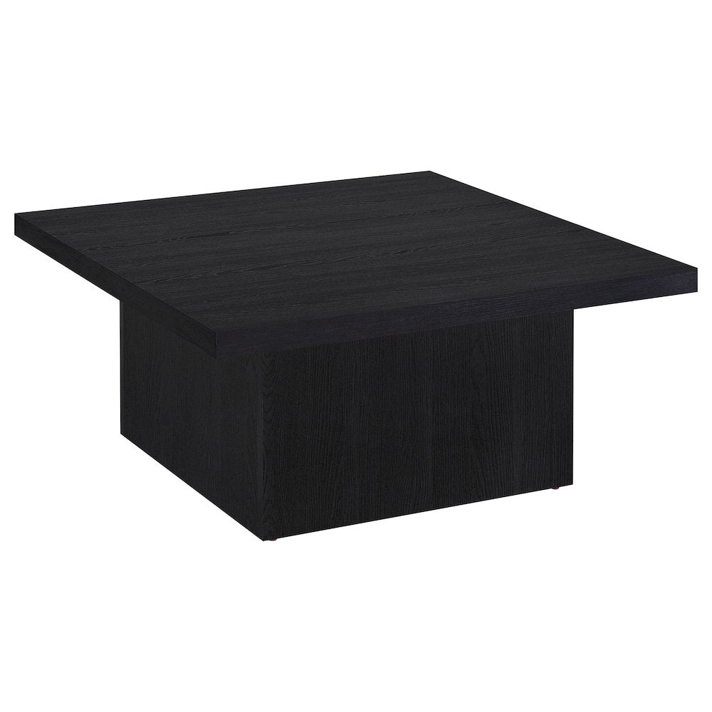 Devar Square Engineered Wood Cocktail Coffee Table Black