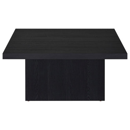 Devar Square Engineered Wood Cocktail Coffee Table Black