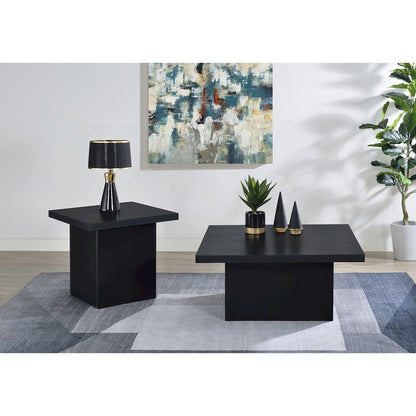 Devar Square Engineered Wood Cocktail Coffee Table Black