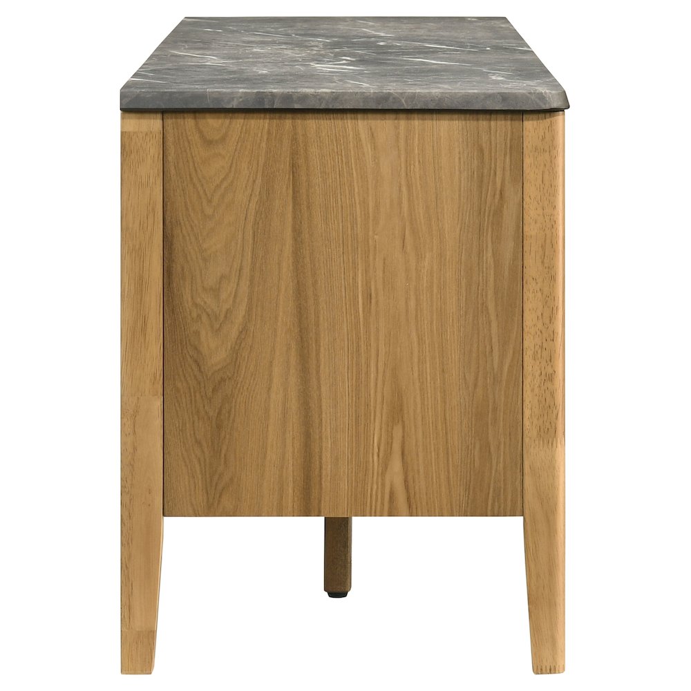 Bradley 63-inch 2-Door SmartTop TV Stand Grey and Natural
