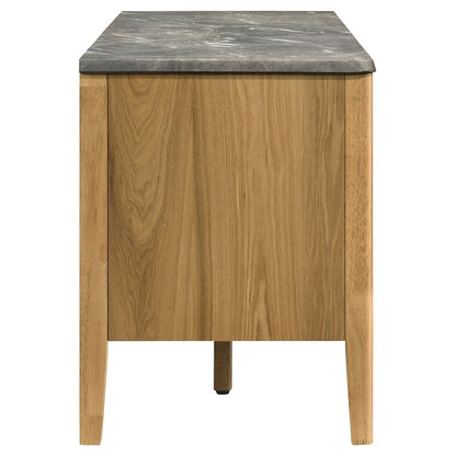Bradley 63-inch 2-Door SmartTop TV Stand Grey and Natural