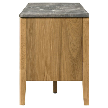 Bradley 63-inch 2-Door SmartTop TV Stand Grey and Natural