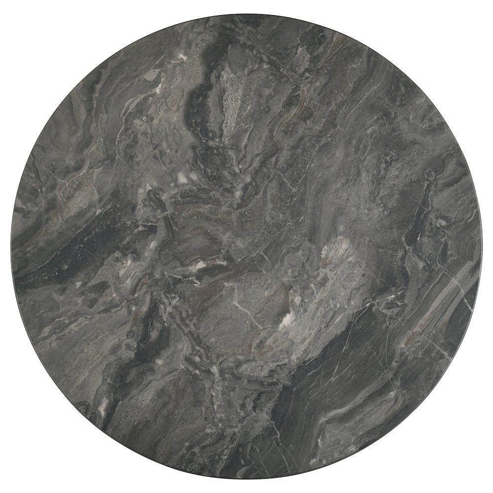 Bradley Round SmartTop Cocktail Coffee Table Smokey Grey and Brown