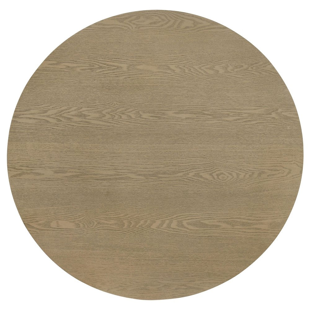 Hamlyn Round Fluted Occasional Cocktail Coffee Table Natural Oak