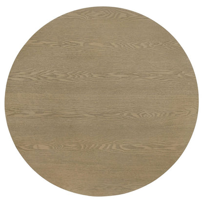 Hamlyn Round Fluted Occasional Cocktail Coffee Table Natural Oak