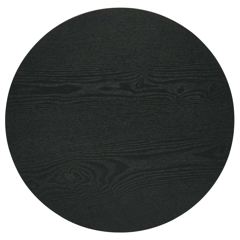 Hamlyn Round Fluted Occasional Side End Table Black