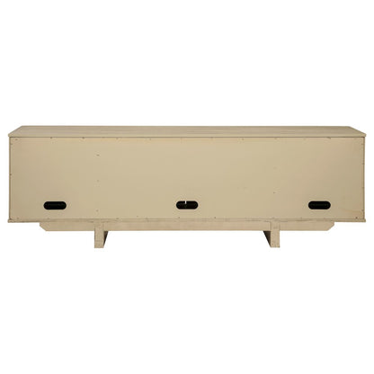 Kailani 79-inch 4-door Cane TV Stand Media Console Beige Oak