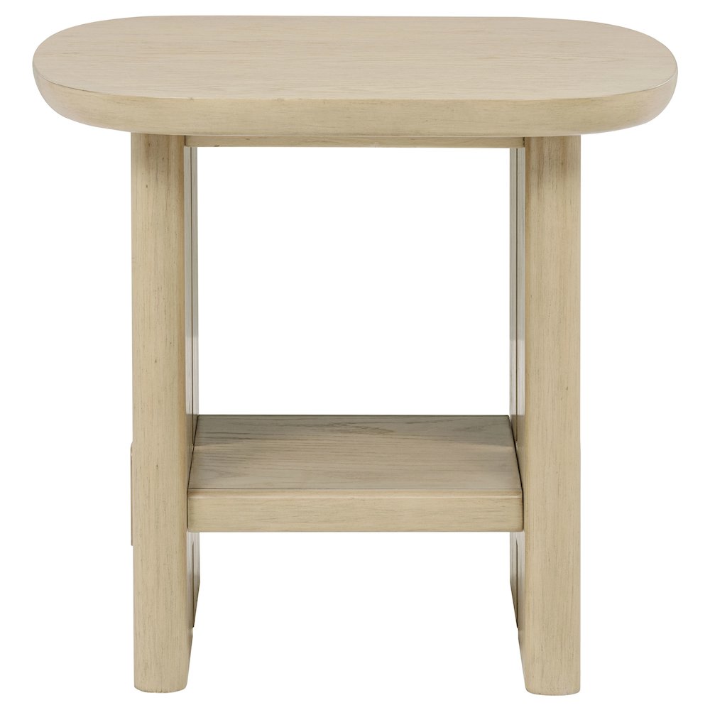 Kailani 2-piece Coastal Coffee and End Table Set Beige Oak