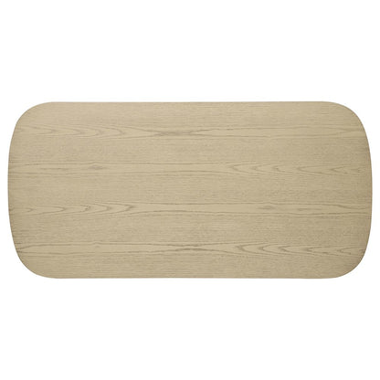 Kailani 2-piece Coastal Coffee and End Table Set Beige Oak