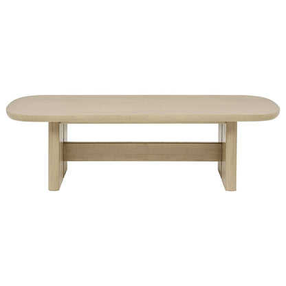 Kailani 3-piece Coastal Coffee and End Table Set Beige Oak