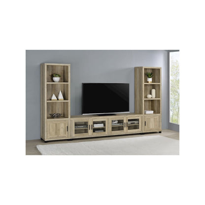 Sachin 3-shelf Engineered Wood Media Tower Distressed Pine